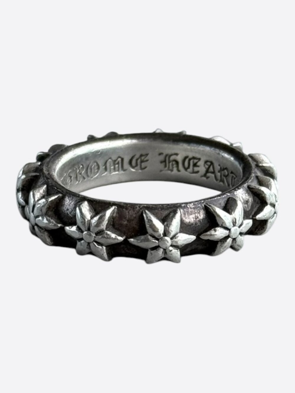 Chrome Hearts Silver Star Band Ring